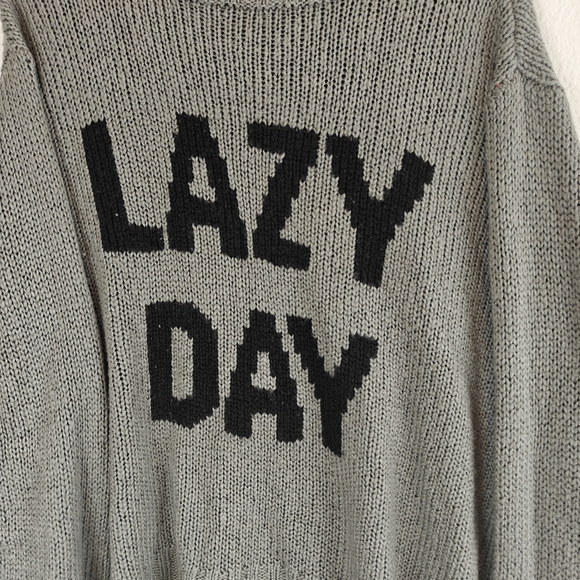 Wooden Ships “Lazy Day” Cozy Knit Sweater S/M Gray Mohair Blend Relaxed Fit - Picture 5 of 13